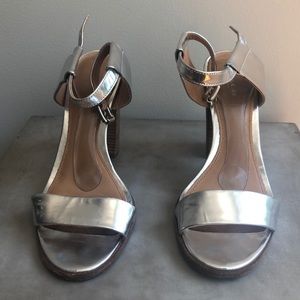 Coach Silver Patent Leather Heels